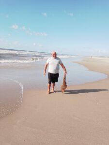 raia macho moribunda en playa de Barra de Chuy